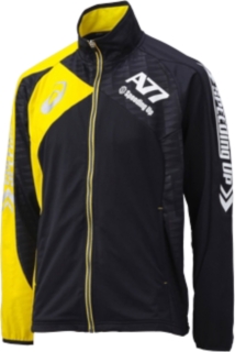 【ASICS/アシックス】 A77 トレーニングジャケット ブラックxビブラントイエロー ユニセックス アシックス